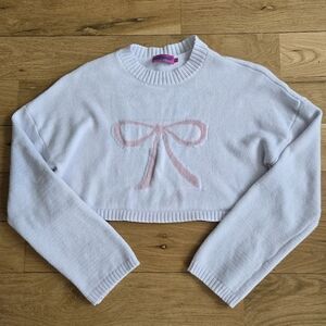 Edikted Knit Bow Crop Sweater XS